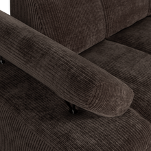 Laden Sie das Bild in den Galerie-Viewer, MOJO 1,5-SEATER ELEMENT ARM LEFT RIB FABRIC BROWN