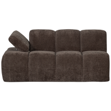 Laden Sie das Bild in den Galerie-Viewer, MOJO 1,5-SEATER ELEMENT ARM LEFT RIB FABRIC BROWN