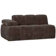 Laden Sie das Bild in den Galerie-Viewer, MOJO 1,5-SEATER ELEMENT ARM LEFT RIB FABRIC BROWN