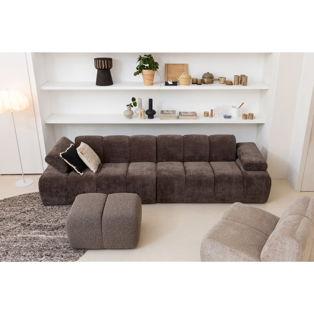 MOJO POUF BOUCLE BROWN MELANGE