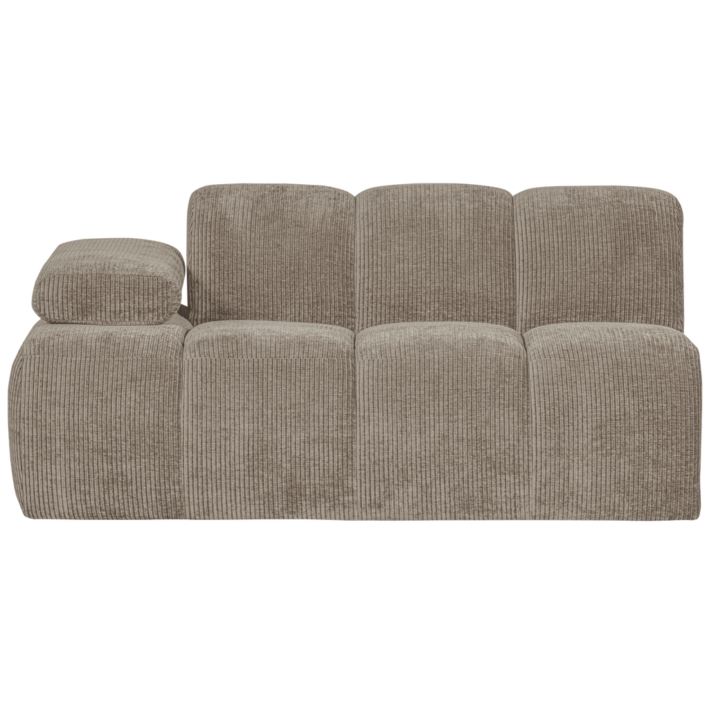 MOJO 1,5-SEATER ELEMENT ARM LEFT RIB FABRIC DARK SAND
