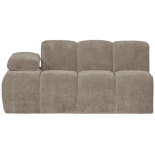 Laden Sie das Bild in den Galerie-Viewer, MOJO 1,5-SEATER ELEMENT ARM LEFT RIB FABRIC DARK SAND