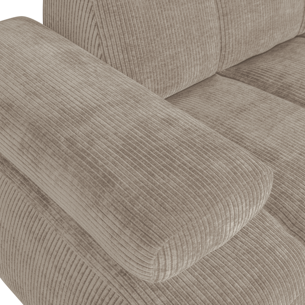 MOJO 1,5-SEATER ELEMENT ARM LEFT RIB FABRIC DARK SAND