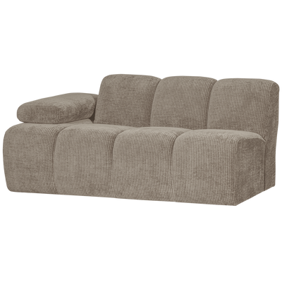 MOJO 1,5-SEATER ELEMENT ARM LEFT RIB FABRIC DARK SAND