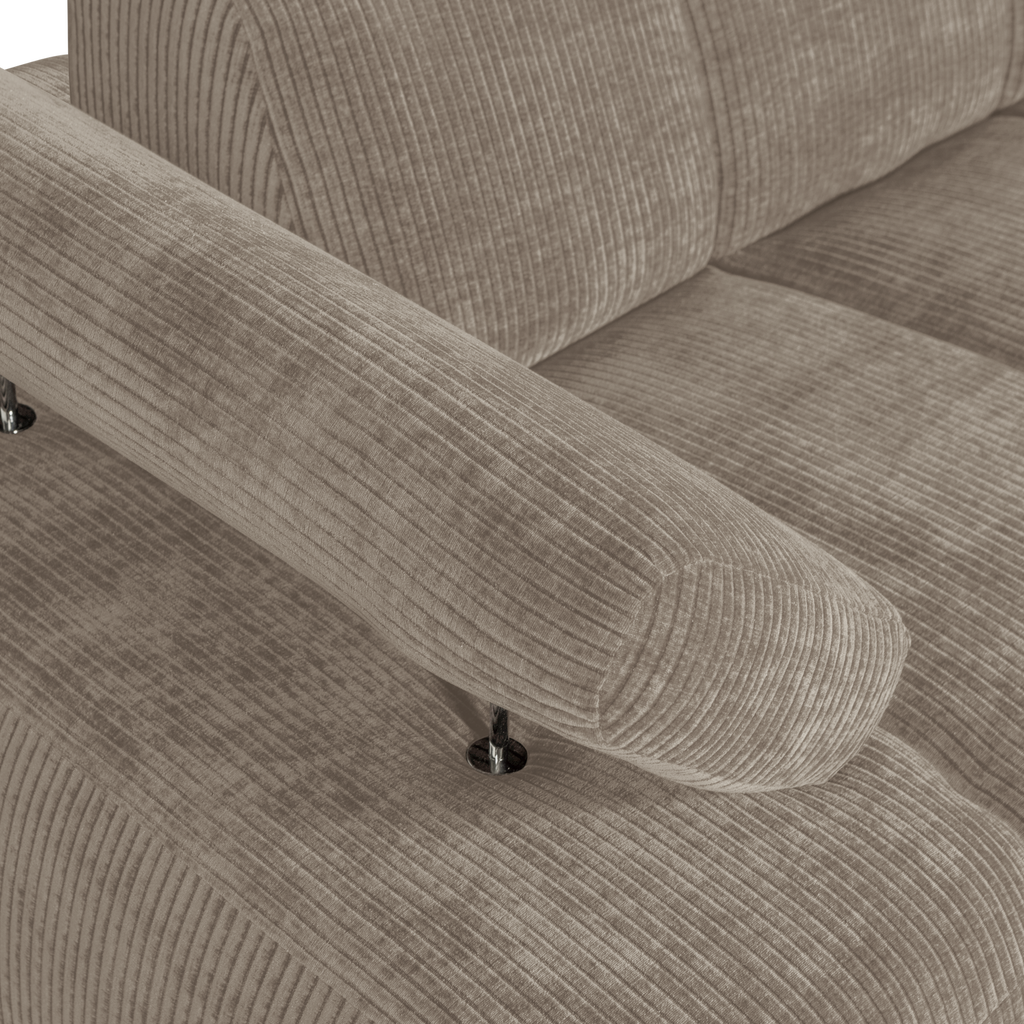 MOJO 1,5-SEATER ELEMENT ARM LEFT RIB FABRIC DARK SAND