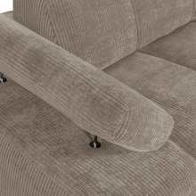 Laden Sie das Bild in den Galerie-Viewer, MOJO 1,5-SEATER ELEMENT ARM LEFT RIB FABRIC DARK SAND