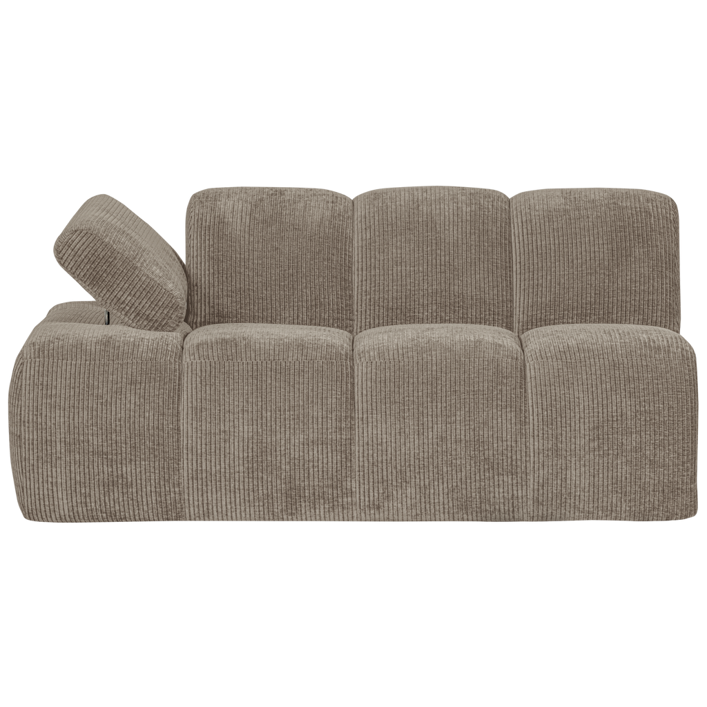 MOJO 1,5-SEATER ELEMENT ARM LEFT RIB FABRIC DARK SAND