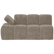 Laden Sie das Bild in den Galerie-Viewer, MOJO 1,5-SEATER ELEMENT ARM LEFT RIB FABRIC DARK SAND