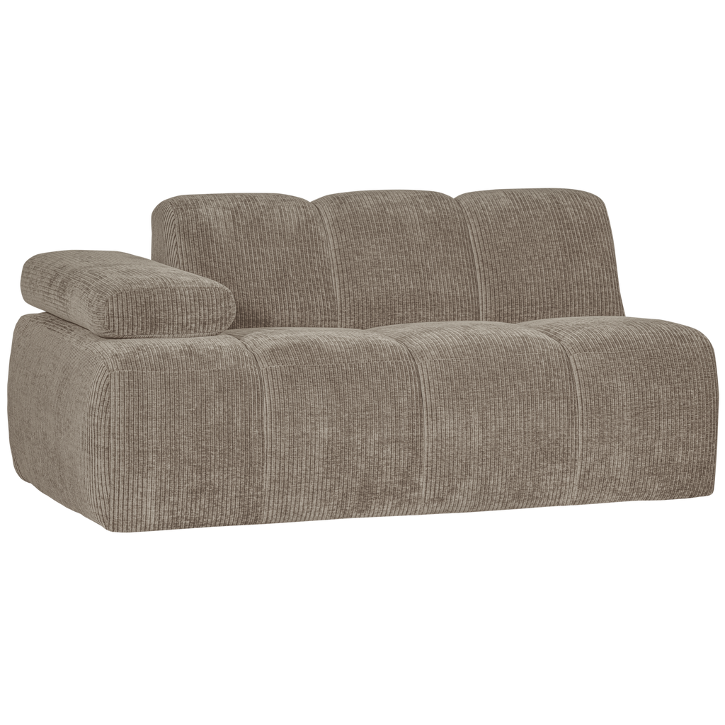 MOJO 1,5-SEATER ELEMENT ARM LEFT RIB FABRIC DARK SAND