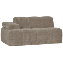 Laden Sie das Bild in den Galerie-Viewer, MOJO 1,5-SEATER ELEMENT ARM LEFT RIB FABRIC DARK SAND