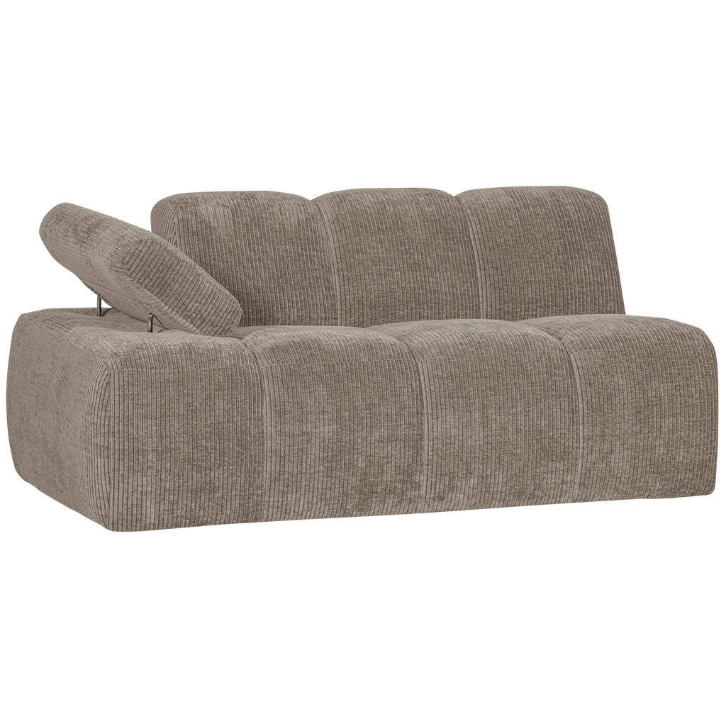 MOJO 1,5-SEATER ELEMENT ARM LEFT RIB FABRIC DARK SAND