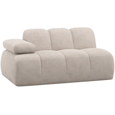 MOJO 1,5-SEATER ELEMENT ARM LEFT RIB FABRIC ECRU