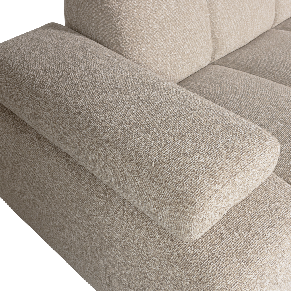 MOJO CHAISE LONGUE SOFA RIGHT BOUCLE BEIGE MELANGE