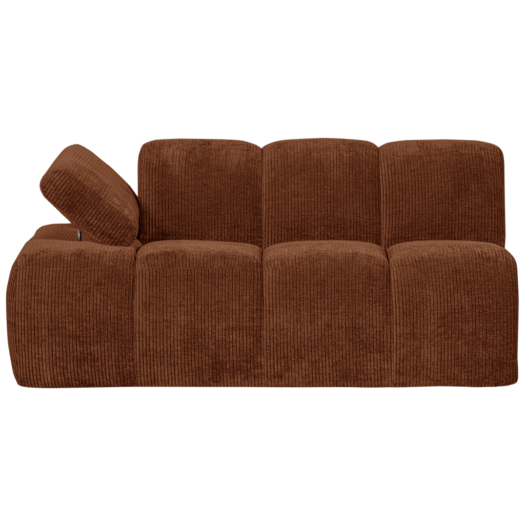 MOJO 1,5-SEATER ELEMENT ARM LEFT RIB FABRIC RUST BROWN