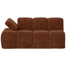 Laden Sie das Bild in den Galerie-Viewer, MOJO 1,5-SEATER ELEMENT ARM LEFT RIB FABRIC RUST BROWN