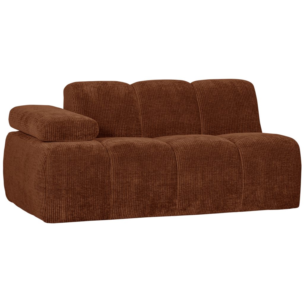 MOJO 1,5-SEATER ELEMENT ARM LEFT RIB FABRIC RUST BROWN
