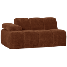Laden Sie das Bild in den Galerie-Viewer, MOJO 1,5-SEATER ELEMENT ARM LEFT RIB FABRIC RUST BROWN