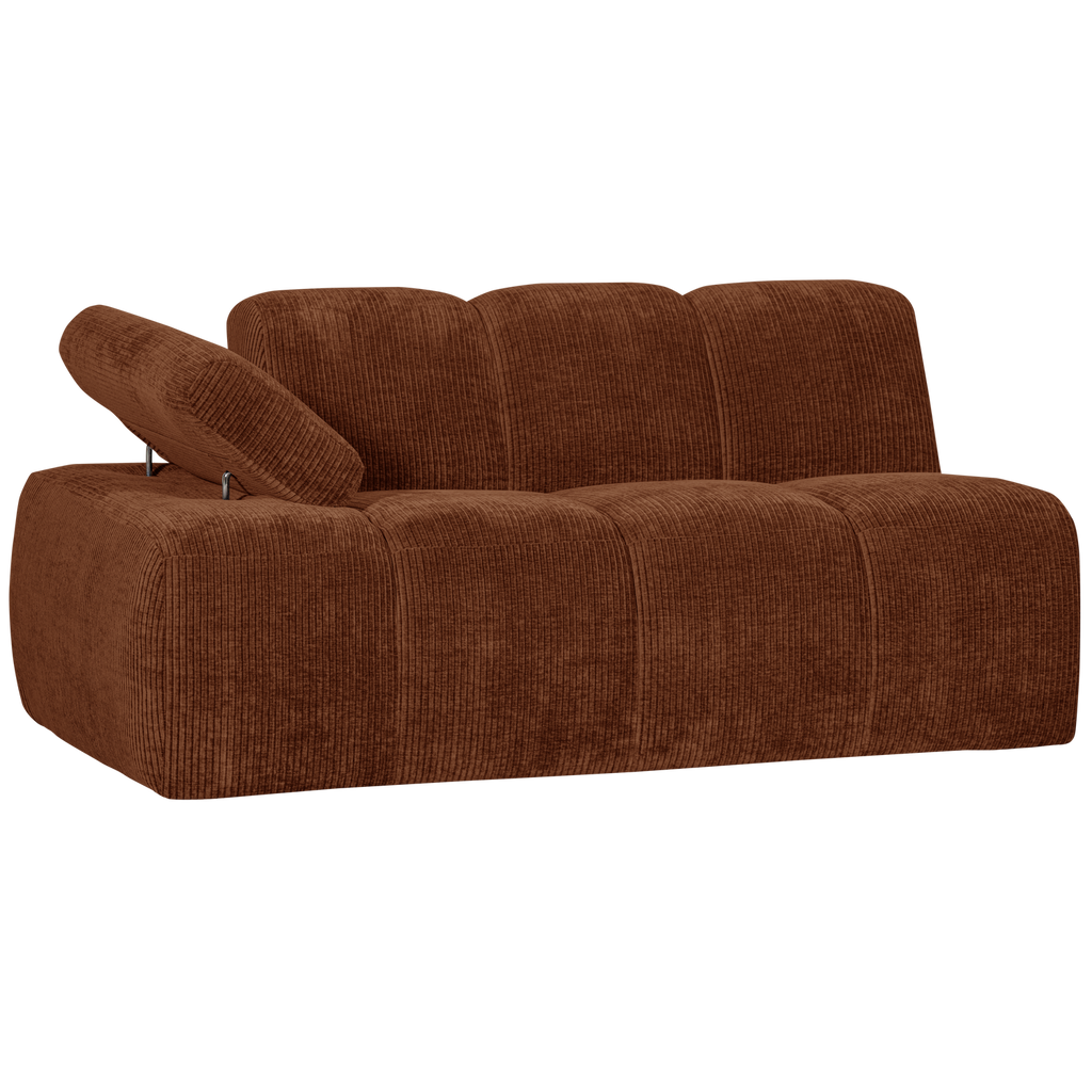 MOJO 1,5-SEATER ELEMENT ARM LEFT RIB FABRIC RUST BROWN