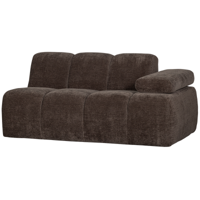 MOJO 1,5-SEATER ELEMENT ARM RIGHT RIB FABRIC BROWN