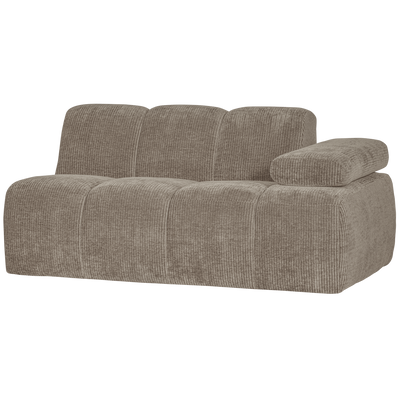 MOJO 1,5-SEATER ELEMENT ARM RIGHT RIB FABRIC DARK SAND