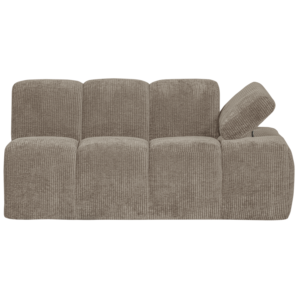 MOJO 1,5-SEATER ELEMENT ARM RIGHT RIB FABRIC DARK SAND