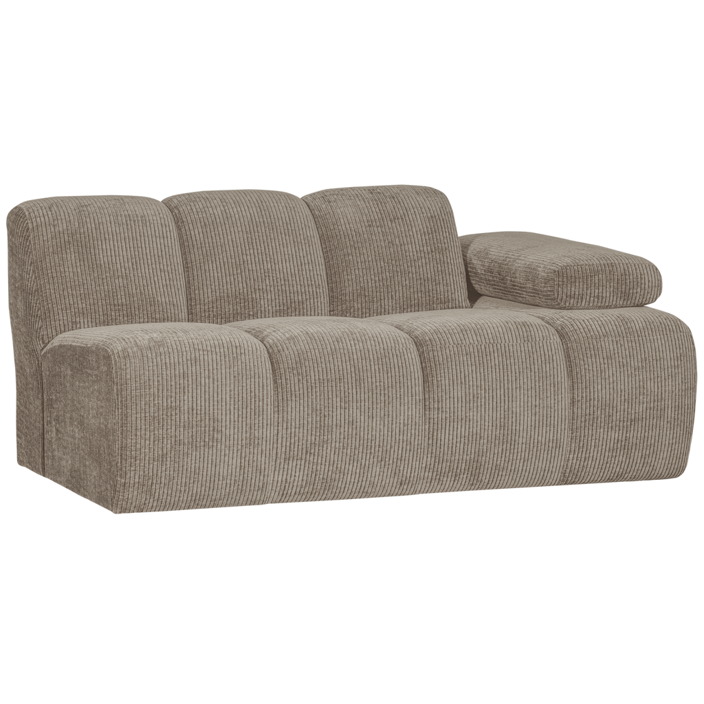 MOJO 1,5-SEATER ELEMENT ARM RIGHT RIB FABRIC DARK SAND