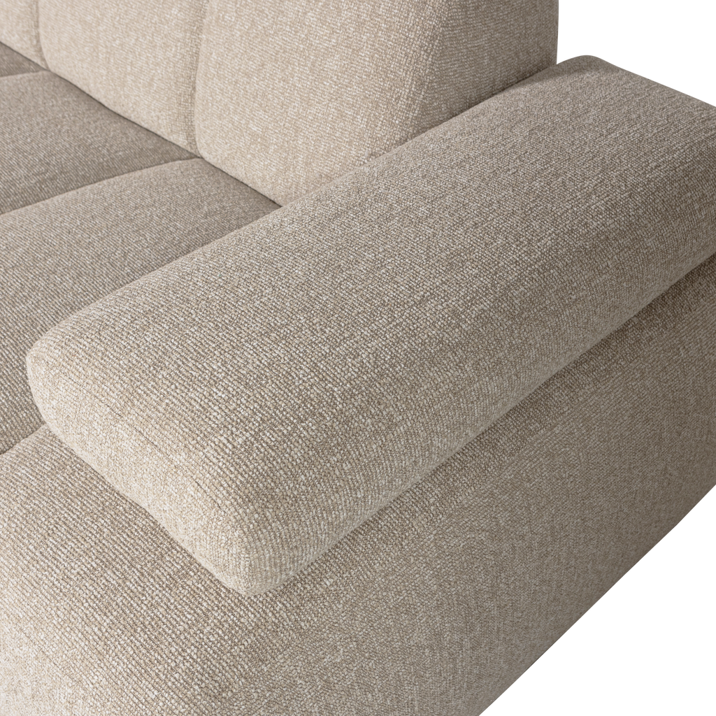MOJO CHAISE LONGUE SOFA LEFT BOUCLE BEIGE MELANGE