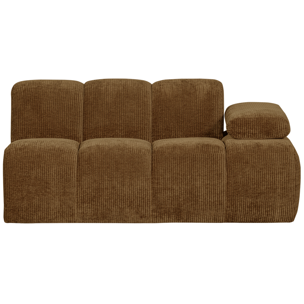 MOJO 1,5-SEATER ELEMENT ARM RIGHT RIB FABRIC HONEY YELLOW