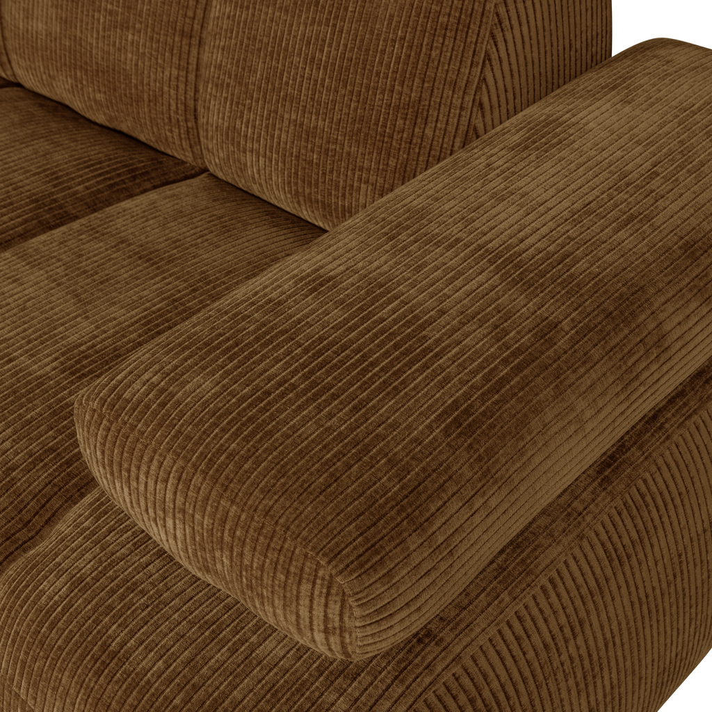 MOJO 1,5-SEATER ELEMENT ARM RIGHT RIB FABRIC HONEY YELLOW