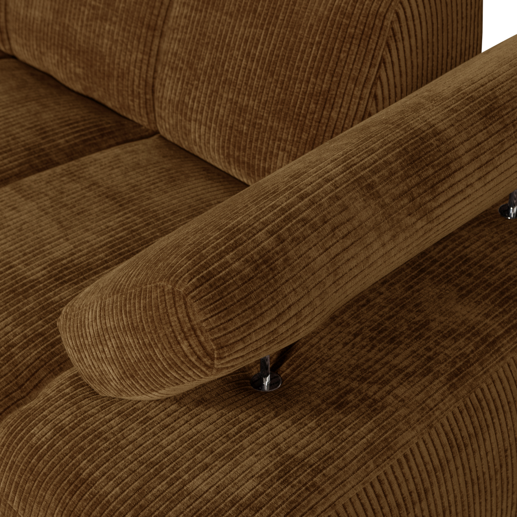 MOJO 1,5-SEATER ELEMENT ARM RIGHT RIB FABRIC HONEY YELLOW