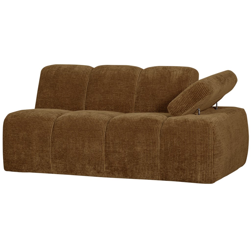 MOJO 1,5-SEATER ELEMENT ARM RIGHT RIB FABRIC HONEY YELLOW