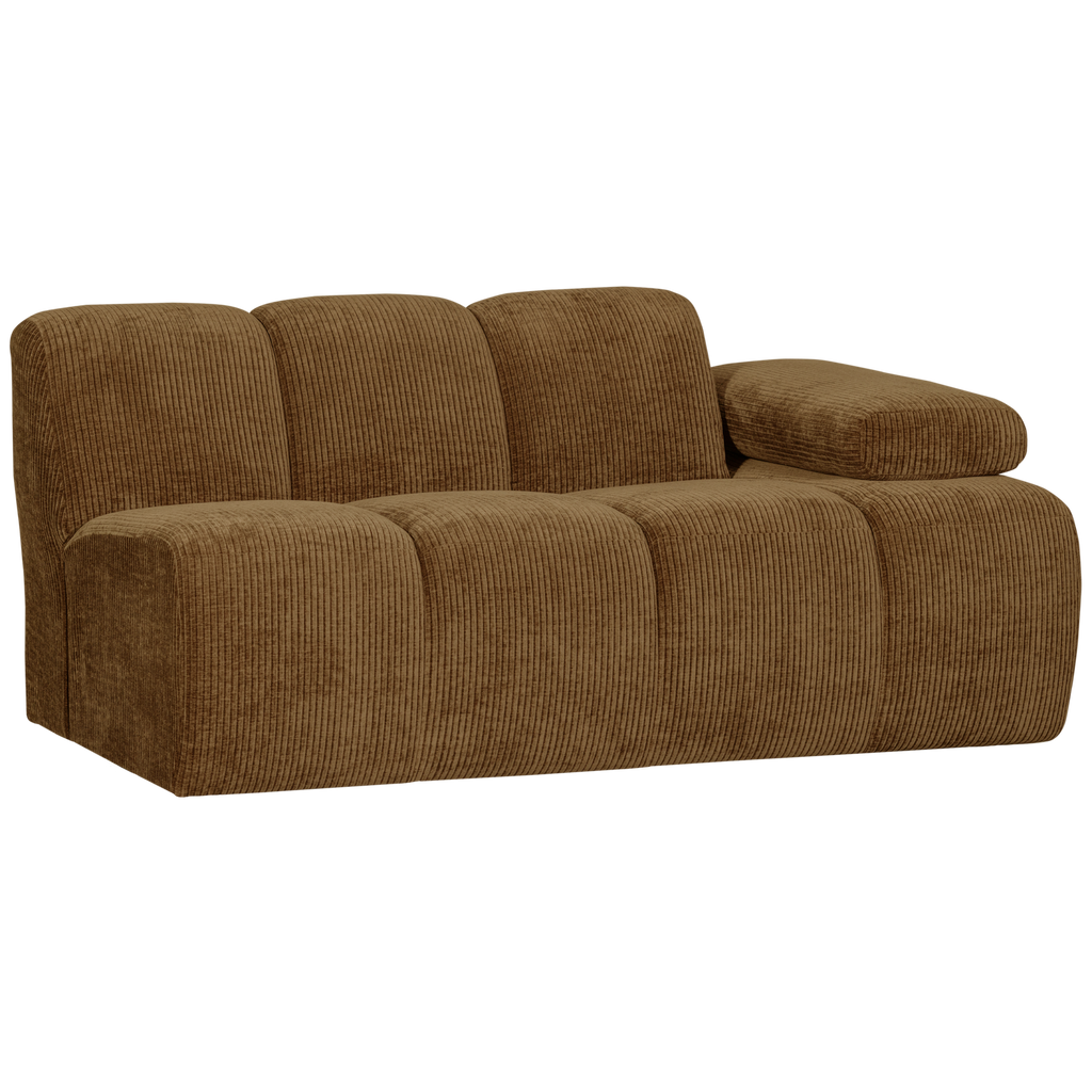 MOJO 1,5-SEATER ELEMENT ARM RIGHT RIB FABRIC HONEY YELLOW