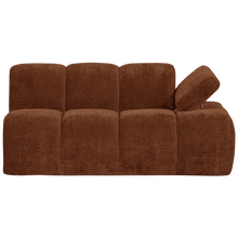 Laden Sie das Bild in den Galerie-Viewer, MOJO 1,5-SEATER ELEMENT ARM RIGHT RIB FABRIC RUST BROWN