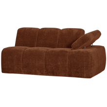 Laden Sie das Bild in den Galerie-Viewer, MOJO 1,5-SEATER ELEMENT ARM RIGHT RIB FABRIC RUST BROWN