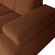 Laden Sie das Bild in den Galerie-Viewer, MOJO CHAISE LONGUE SOFA RIGHT BOUCLE RUST BROWN MELANGE