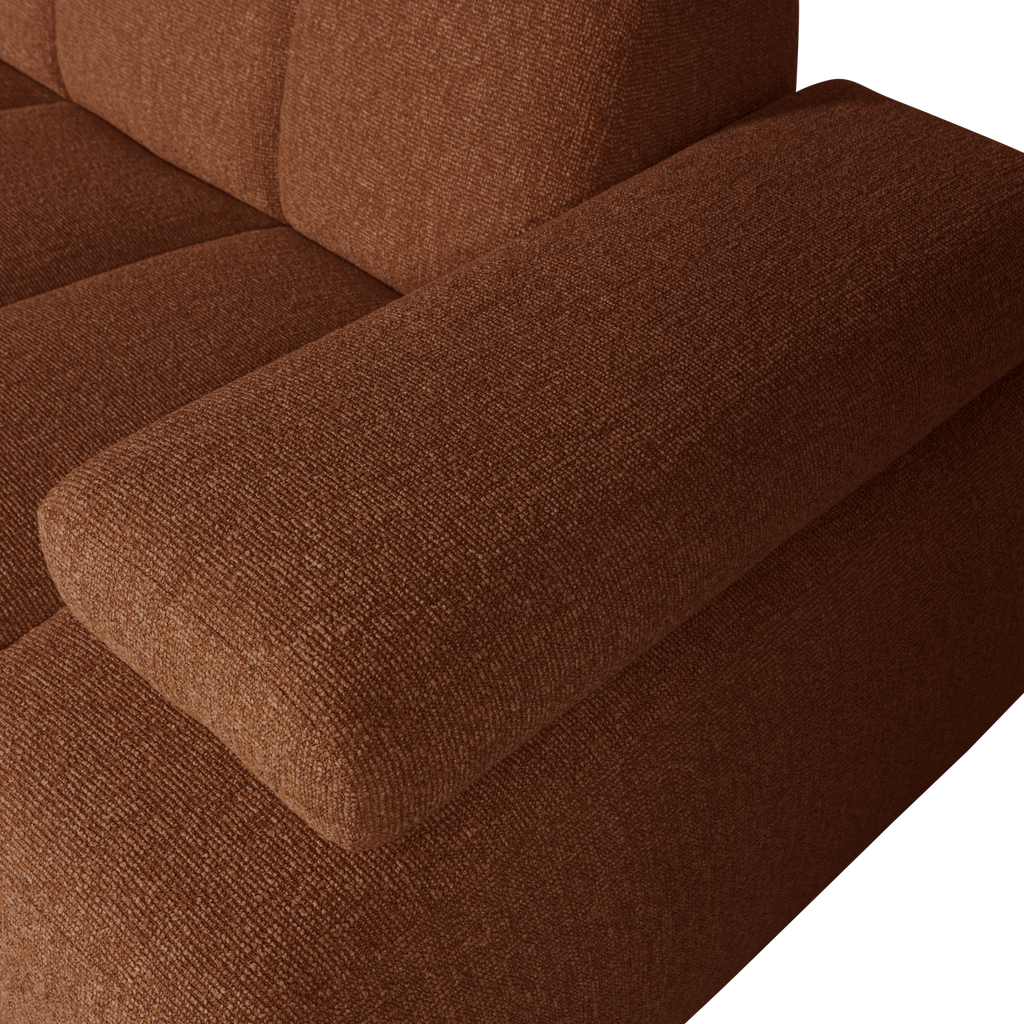 MOJO 1,5-SEATER ELEMENT ARM RIGHT BOUCLE RUST BROWN MELANGE
