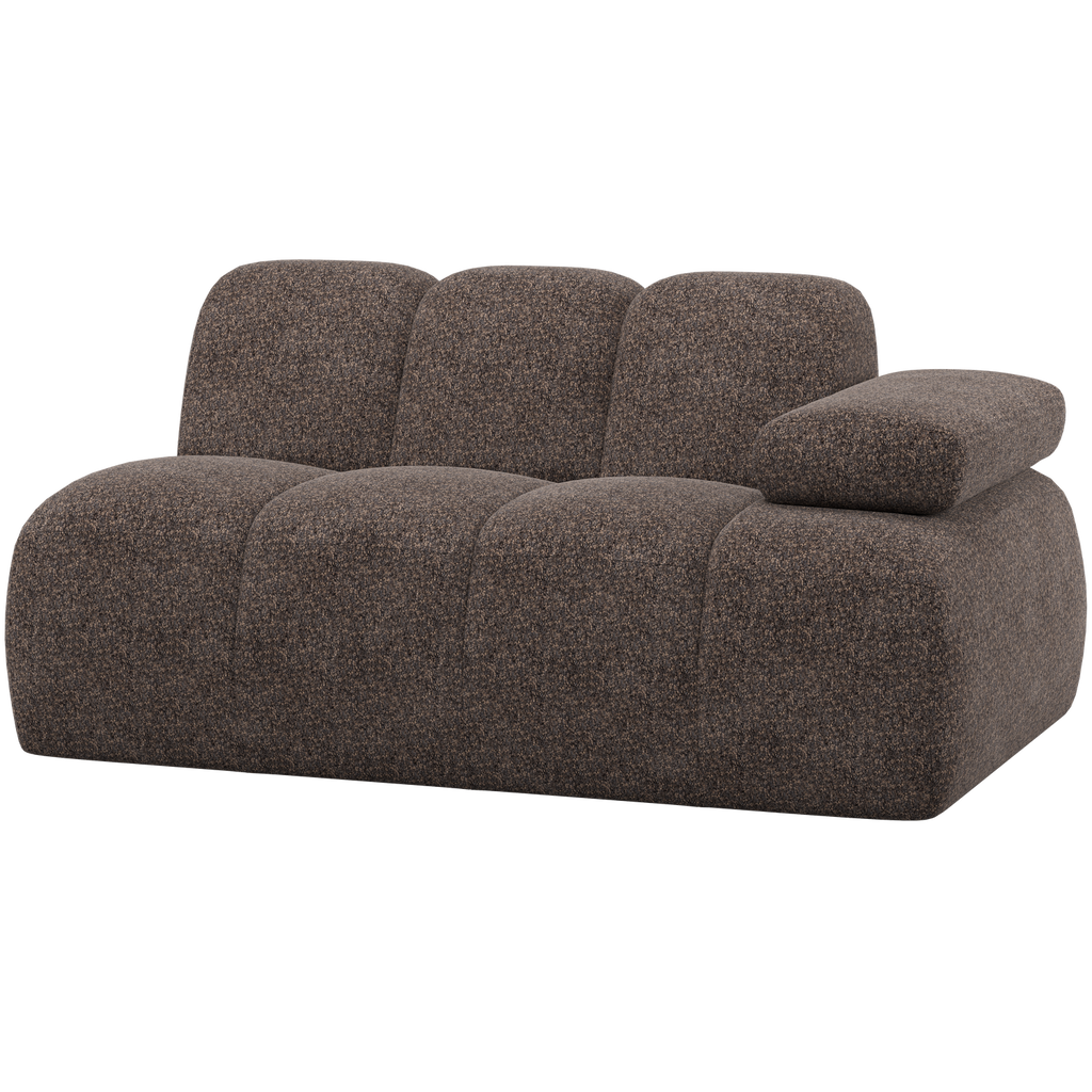 MOJO 1,5-SEATER ELEMENT ARM RIGHT WOOLLY BROWN