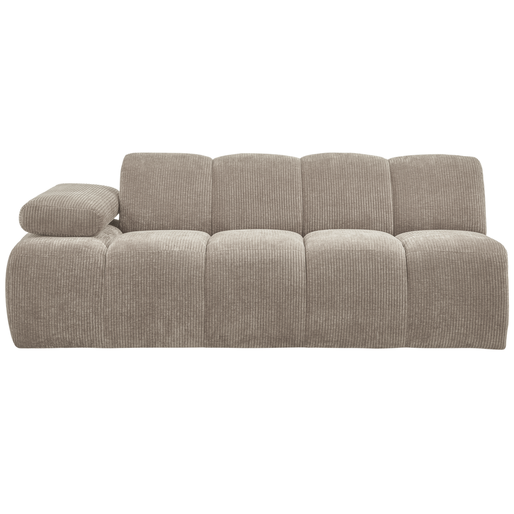 MOJO 2-SEATER ELEMENT ARM LEFT RIB FABRIC DARK SAND