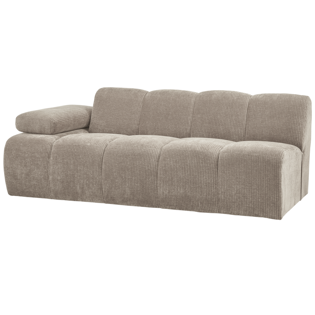 MOJO 2-SEATER ELEMENT ARM LEFT RIB FABRIC DARK SAND