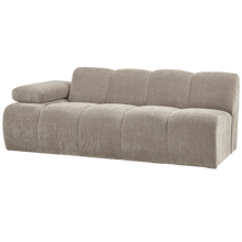 Laden Sie das Bild in den Galerie-Viewer, MOJO 2-SEATER ELEMENT ARM LEFT RIB FABRIC DARK SAND