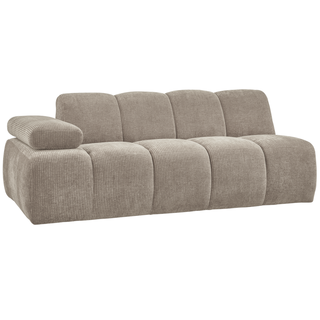 MOJO 2-SEATER ELEMENT ARM LEFT RIB FABRIC DARK SAND