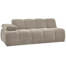 Laden Sie das Bild in den Galerie-Viewer, MOJO 2-SEATER ELEMENT ARM LEFT RIB FABRIC DARK SAND