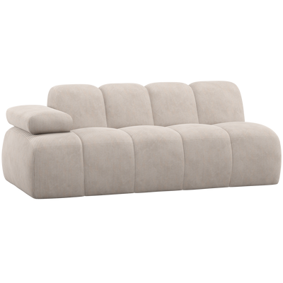 MOJO 2-SEATER ELEMENT ARM LEFT RIB FABRIC ECRU