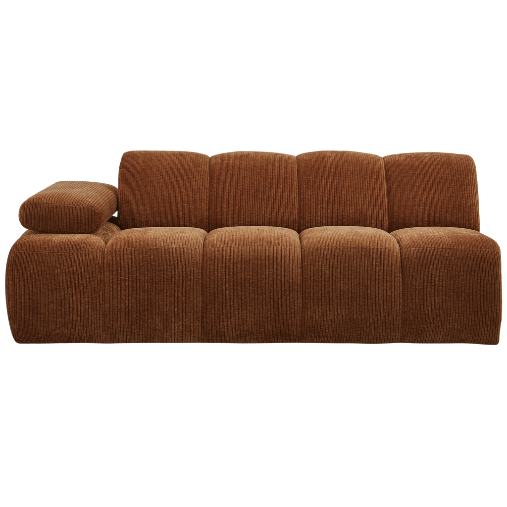 MOJO 2-SEATER ELEMENT ARM LEFT RIB FABRIC RUST BROWN