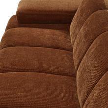 Laden Sie das Bild in den Galerie-Viewer, MOJO 2-SEATER ELEMENT ARM LEFT RIB FABRIC RUST BROWN
