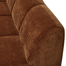 Laden Sie das Bild in den Galerie-Viewer, MOJO 2-SEATER ELEMENT ARM LEFT RIB FABRIC RUST BROWN