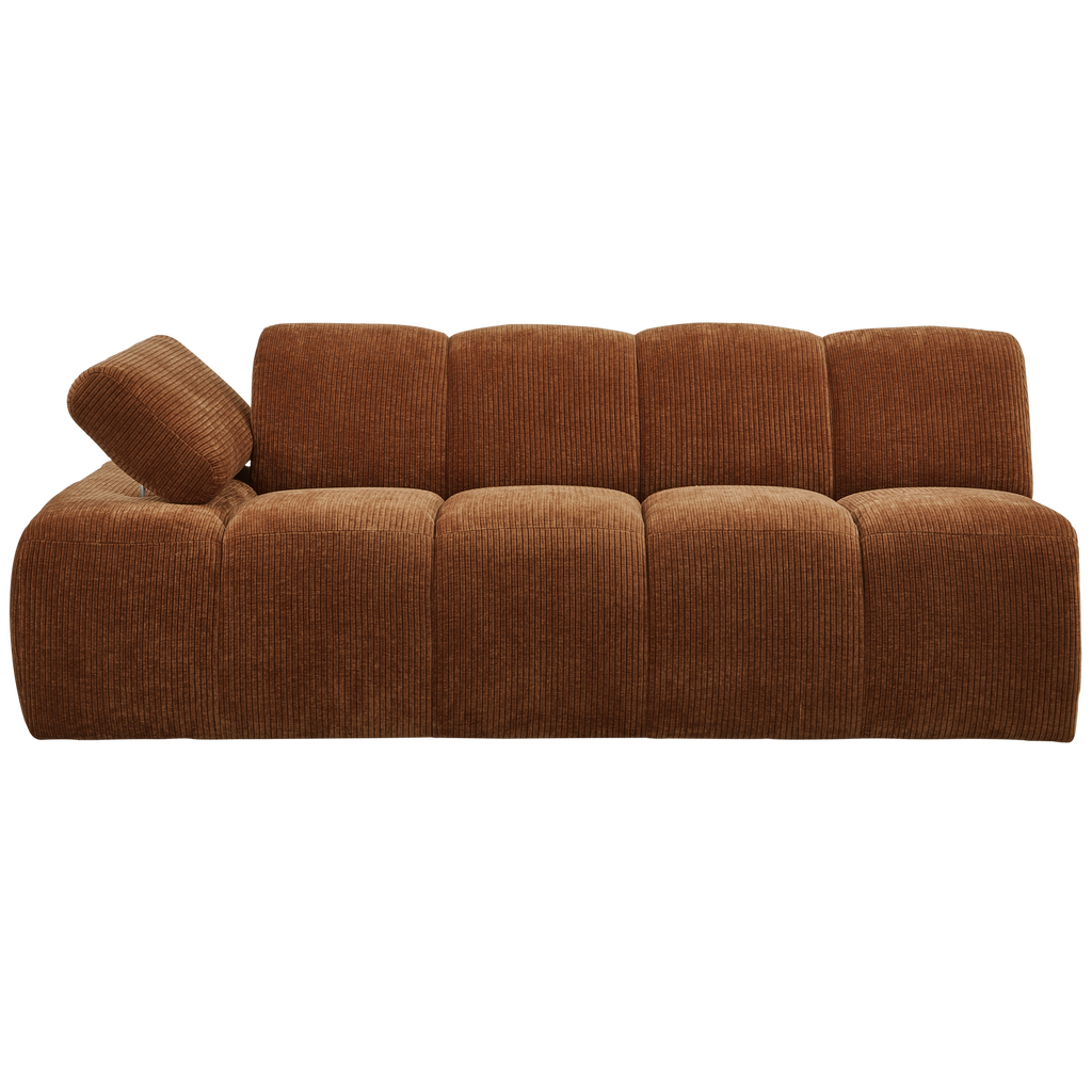MOJO 2-SEATER ELEMENT ARM LEFT RIB FABRIC RUST BROWN