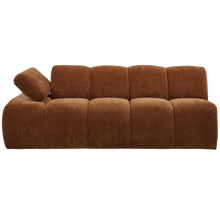Laden Sie das Bild in den Galerie-Viewer, MOJO 2-SEATER ELEMENT ARM LEFT RIB FABRIC RUST BROWN