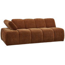 Laden Sie das Bild in den Galerie-Viewer, MOJO 2-SEATER ELEMENT ARM LEFT RIB FABRIC RUST BROWN