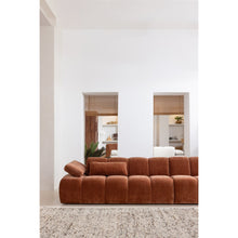 Laden Sie das Bild in den Galerie-Viewer, MOJO 2-SEATER ELEMENT ARM LEFT RIB FABRIC RUST BROWN